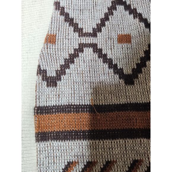 Fringes Southwest Aztec Cardigan Sweater Womens S Acrylic Fringe Native Navajo - Picture 7 of 8